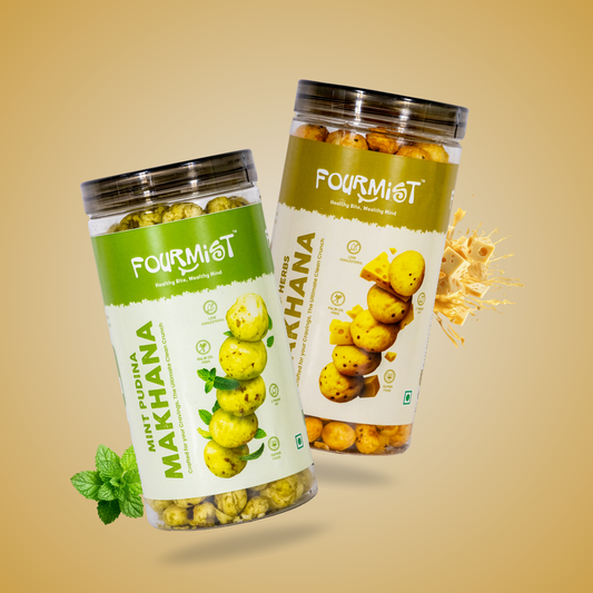 Fourmist cool and creamy makhana combo with cheese and mint flavours.